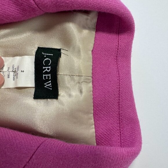 J crew pink wool fitted blazer with gold buttons size 2 - Picture 5 of 15
